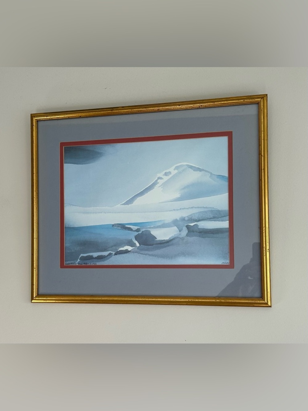 Toni Onley Original Art Silver River British Columbia 1985 Watercolor Signed VTG - Picture 2 of 11